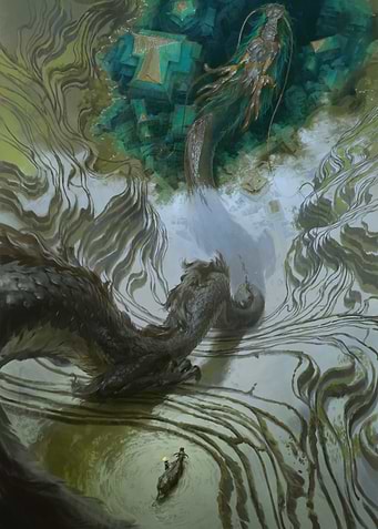 Dragon and Boat Digital Painting