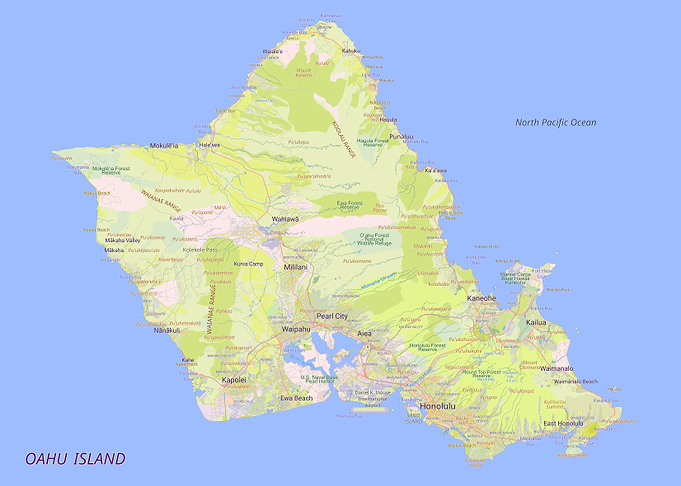 Oahu Island Map