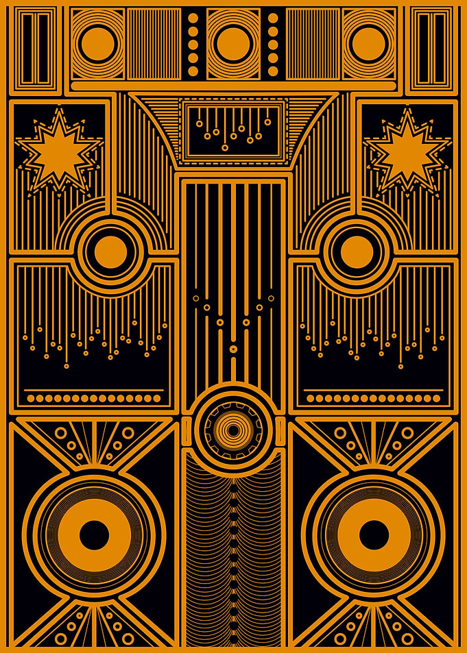 Abstract Geometric Art Deco Pattern