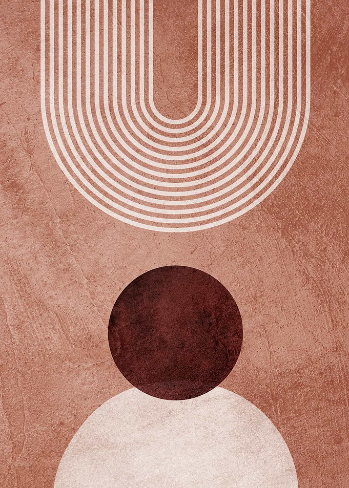 Abstract Geometric Art with Circles and Arcs