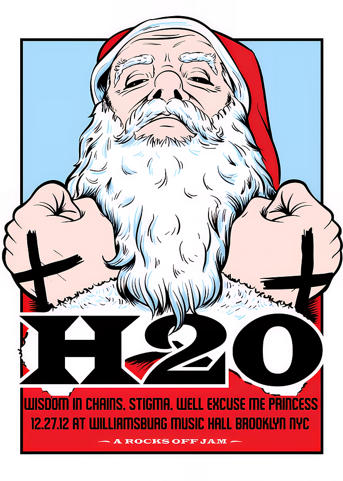 H2O Concert Poster with Santa