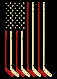 American Flag Hockey Sticks