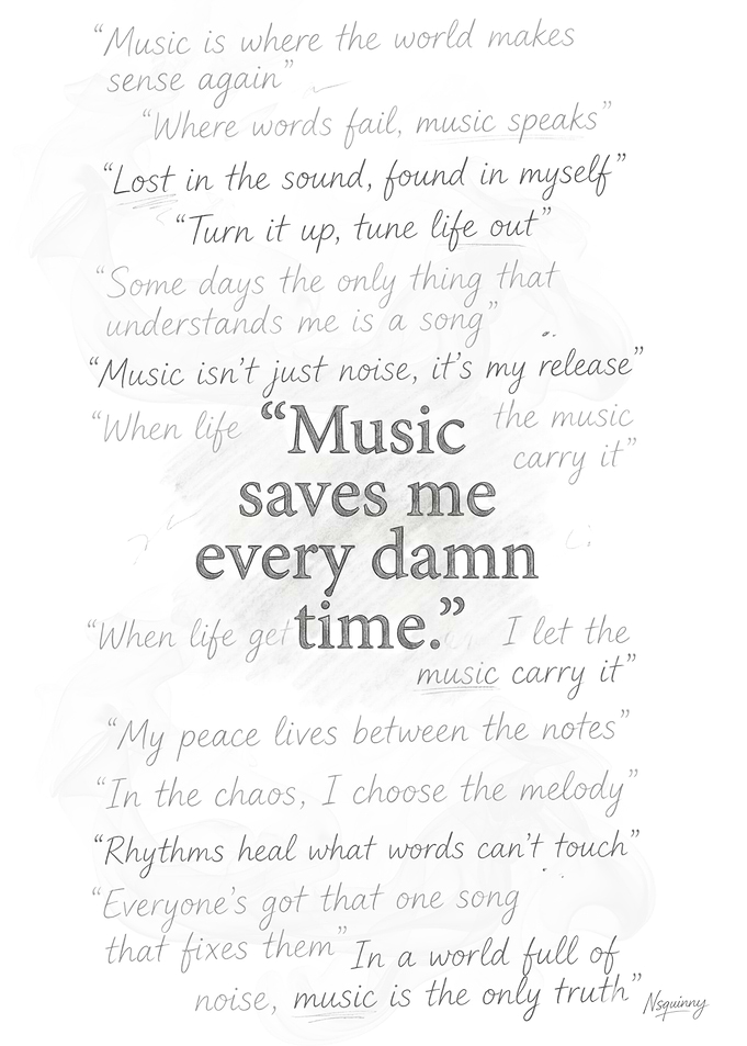 Music Quotes Typography Art