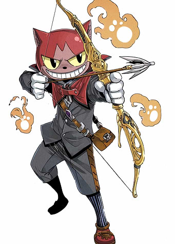Cat Archer with Golden Bow