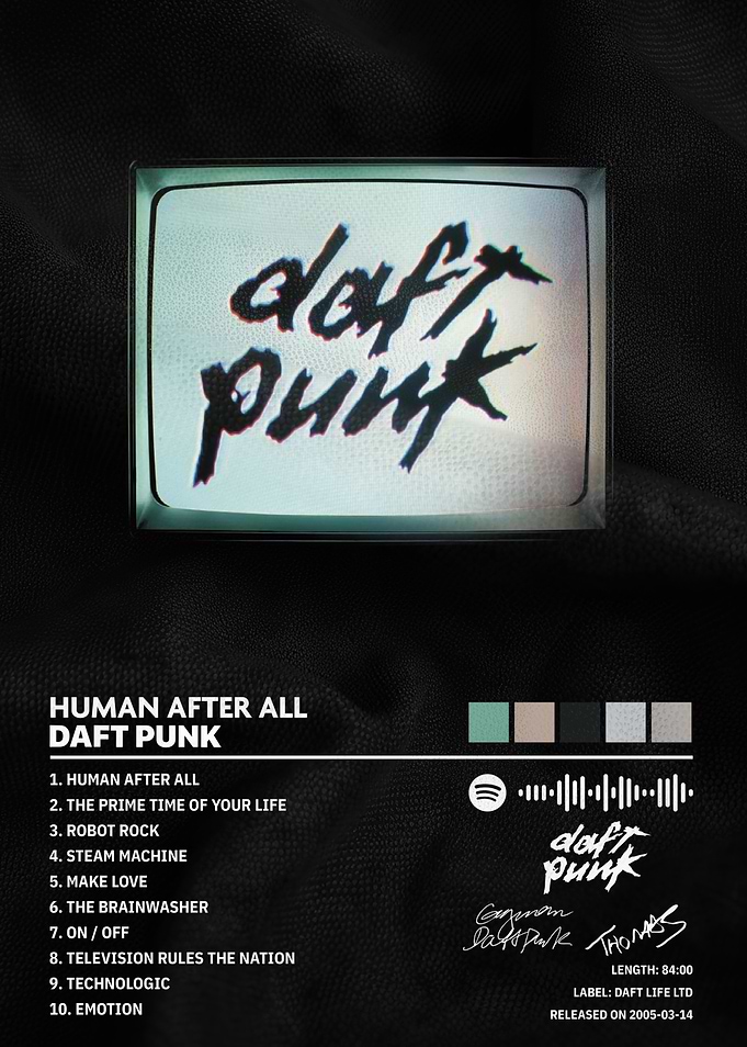 Daft Punk - Human After All Poster