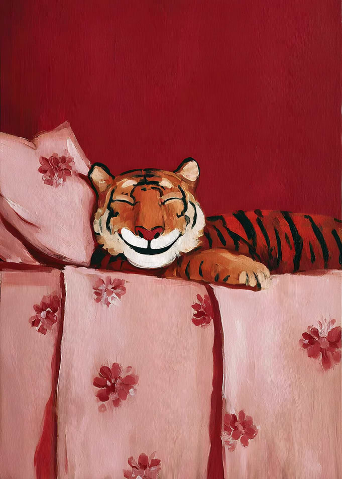 Sleeping Tiger Painting