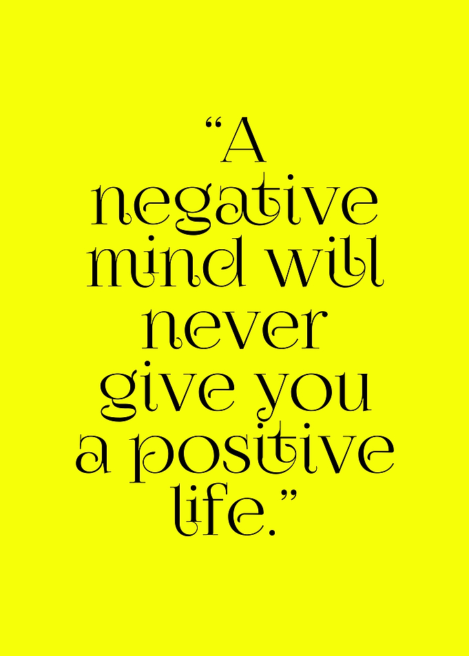 Positive Life Quote on Yellow
