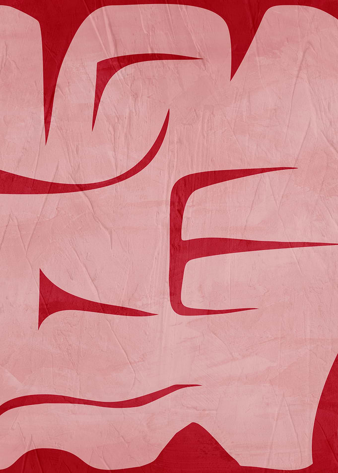 Abstract Red and White Design