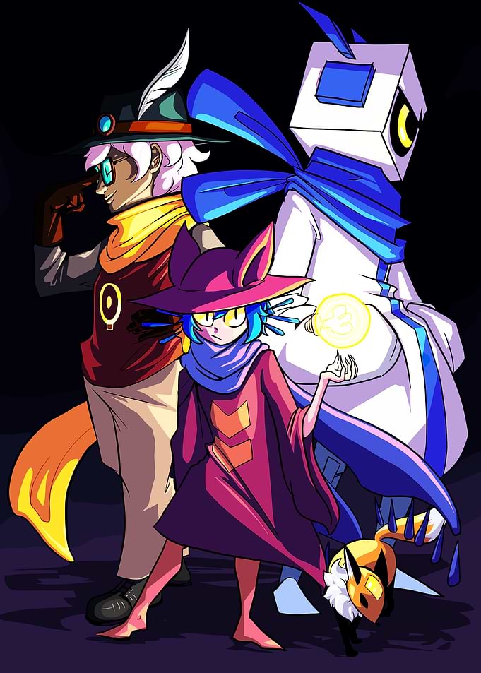OneShot characters in digital art style