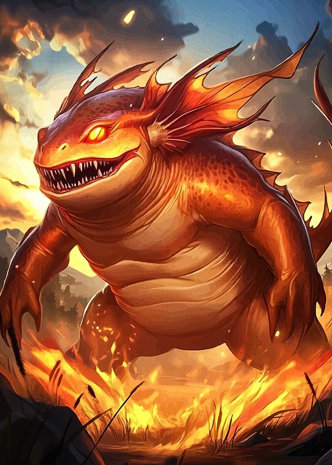 Fiery Dragon Monster