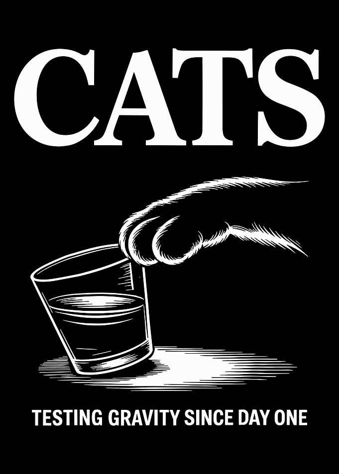 Funny Cat Physics Testing Gravity Since Day One, Math Joke