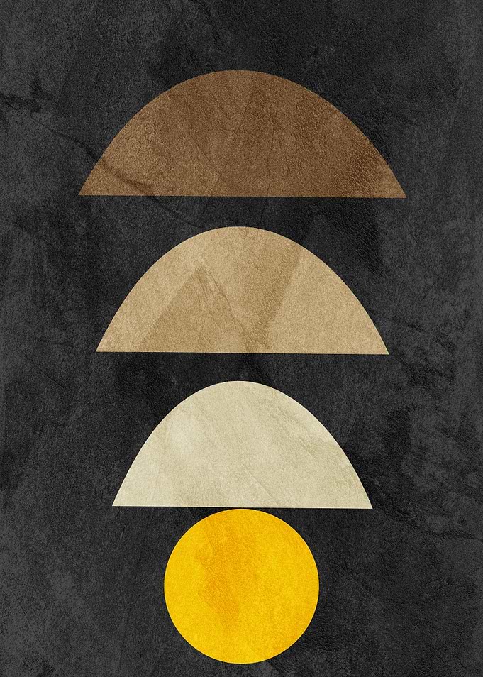Abstract Geometric Shapes on Dark Background