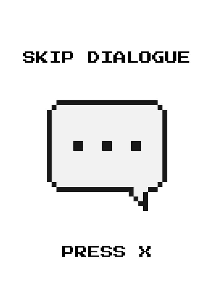 Skip Dialogue Pixel Art