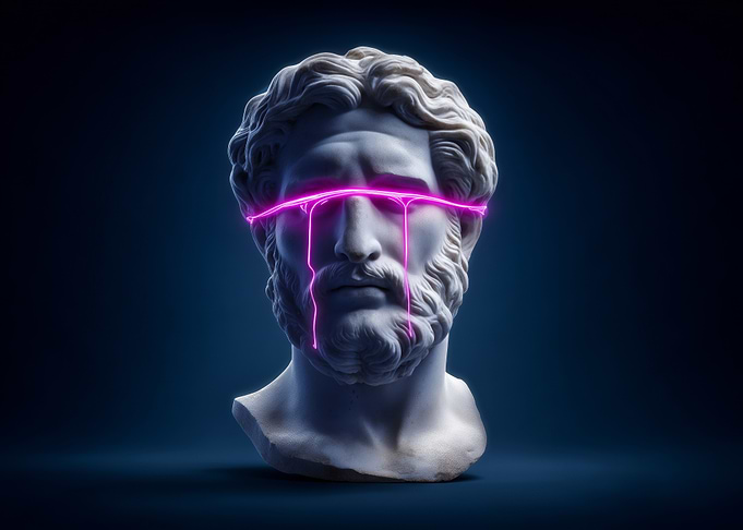 Neon Tears Statue Head