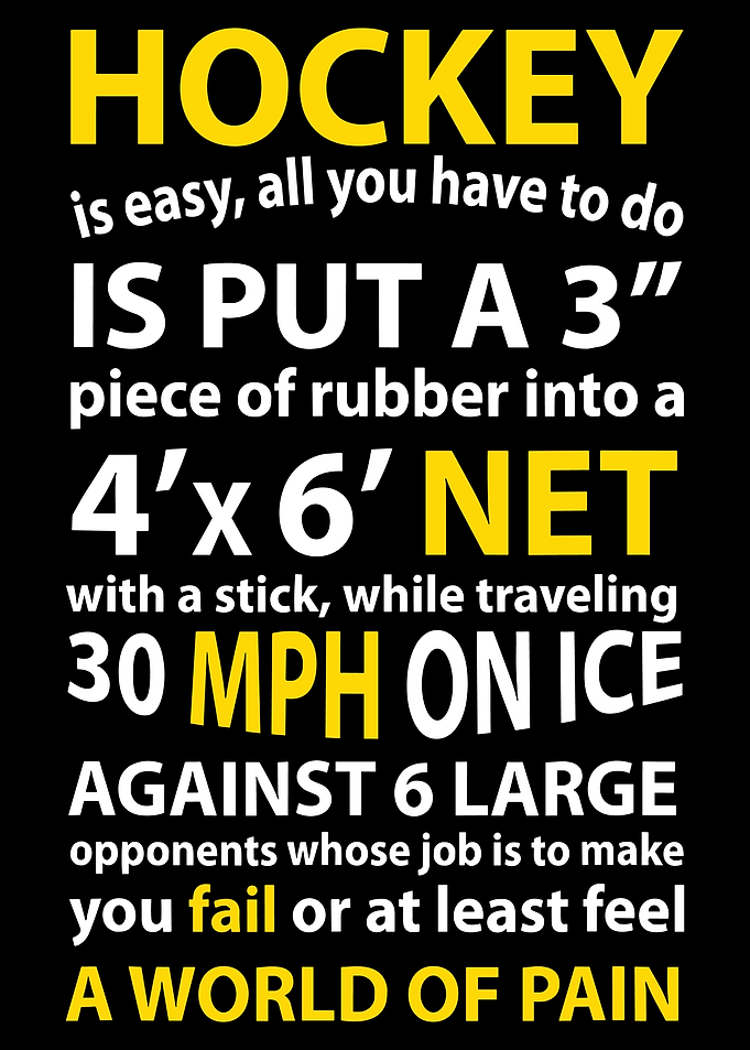 Hockey is Easy Text Art