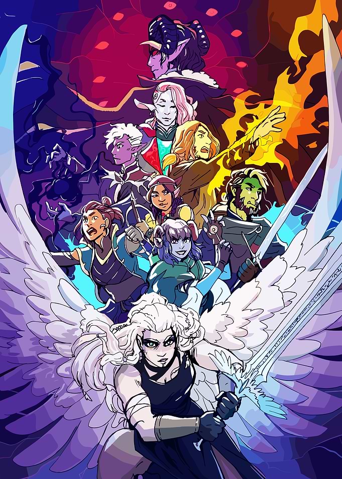 Fantasy Character Group Illustration