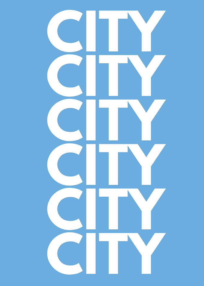 Manchester City Themed Poster