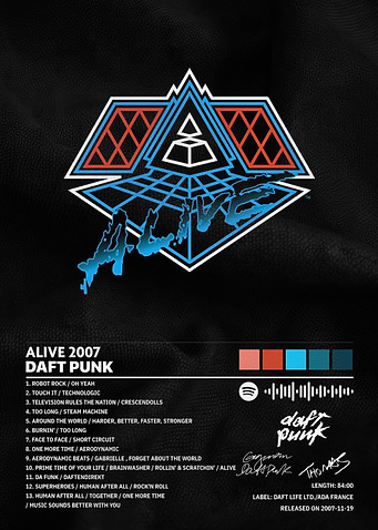 Daft Punk Alive 2007 Album Art