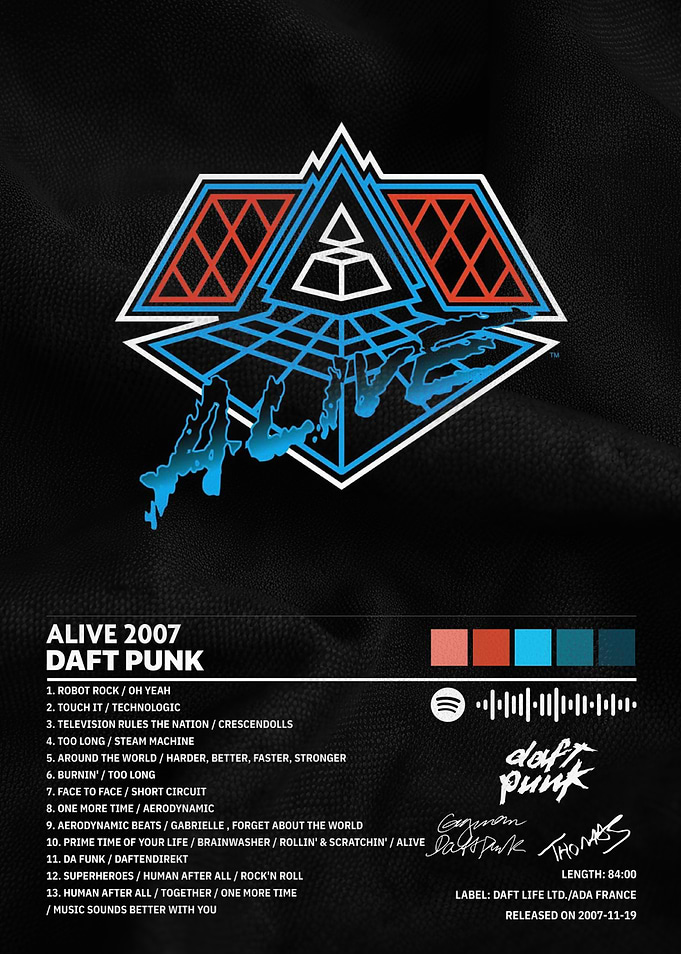 Daft Punk Alive 2007 Album Art