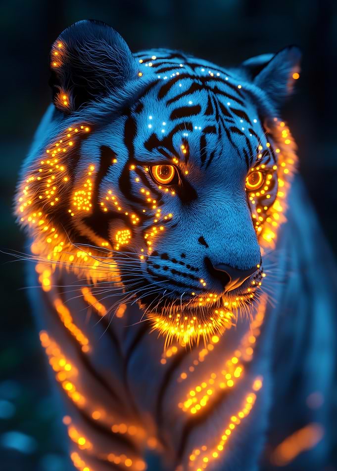 Glowing Tiger Portrait