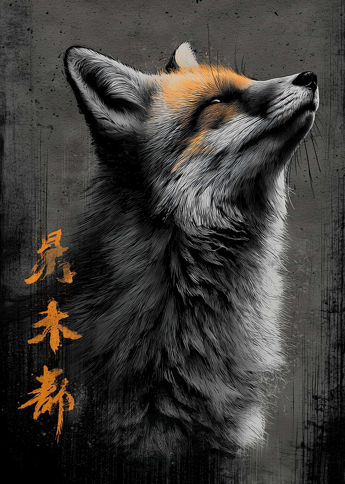 Ukiyo Minimalism Red Fox