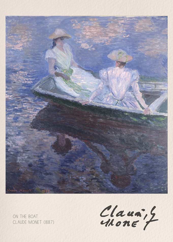 On the Boat by Claude Monet