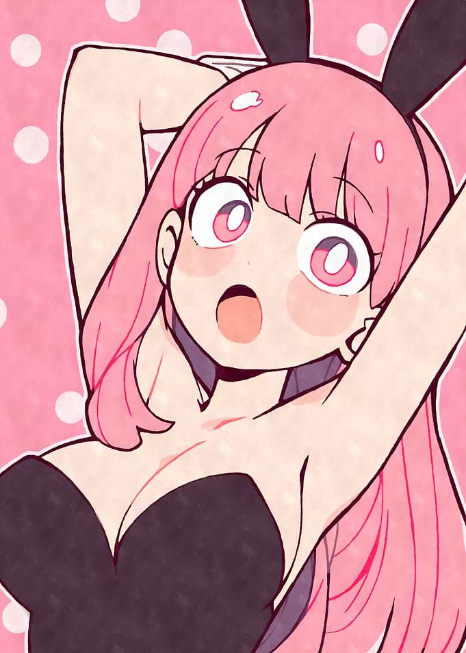 Kawaii Anime Girl with Bunny Ears