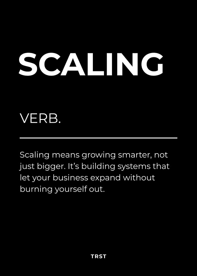 Scaling – Minimalist Black & White Motivational Poster Definition Wall Art