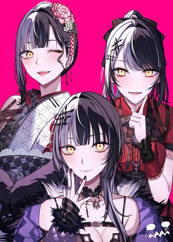 Anime Girls with Split Hair Color