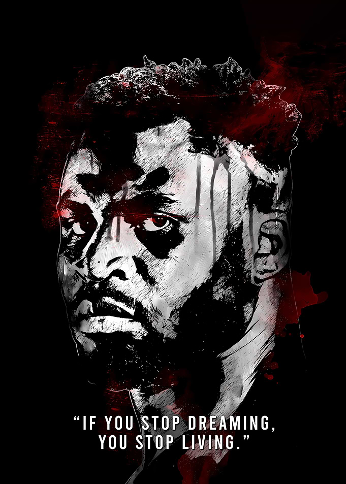 Francis Ngannou Portrait with Quote