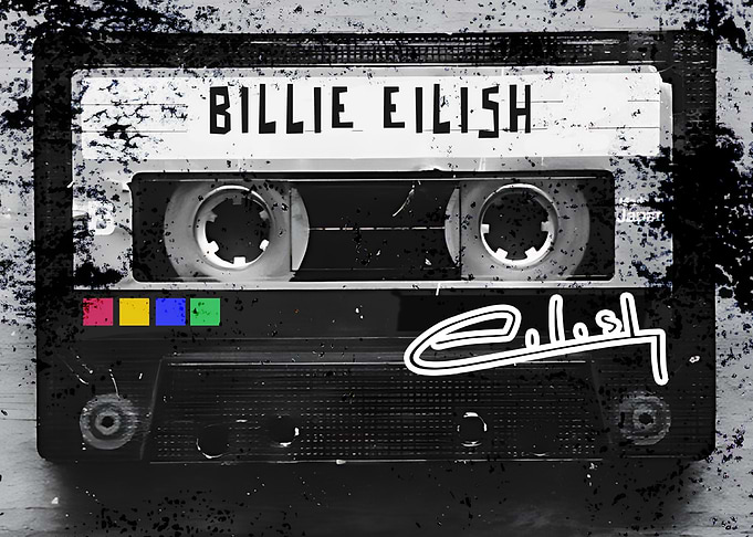 Billie Eilish Cassette Tape Art