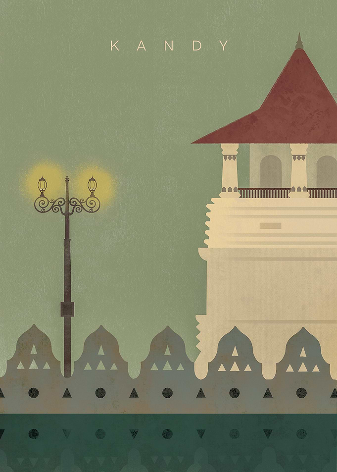 Kandy Sri Lanka Minimalist Art