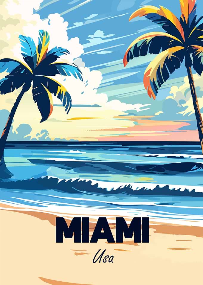 Miami Beach Travel Poster