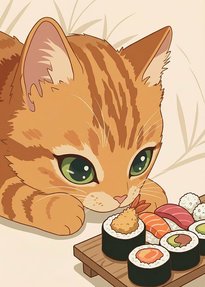 Cat and Sushi Food