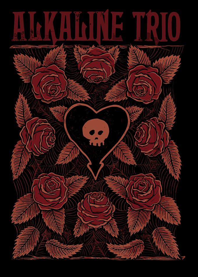 Alkaline Trio Roses and Skull