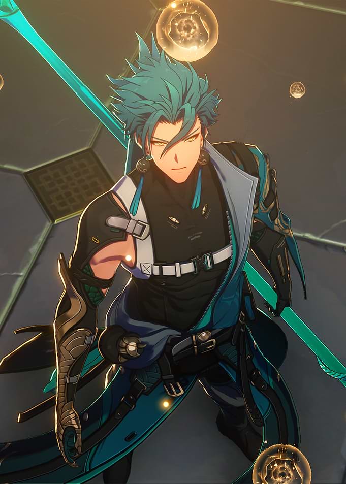 Anime Character with Teal Hair