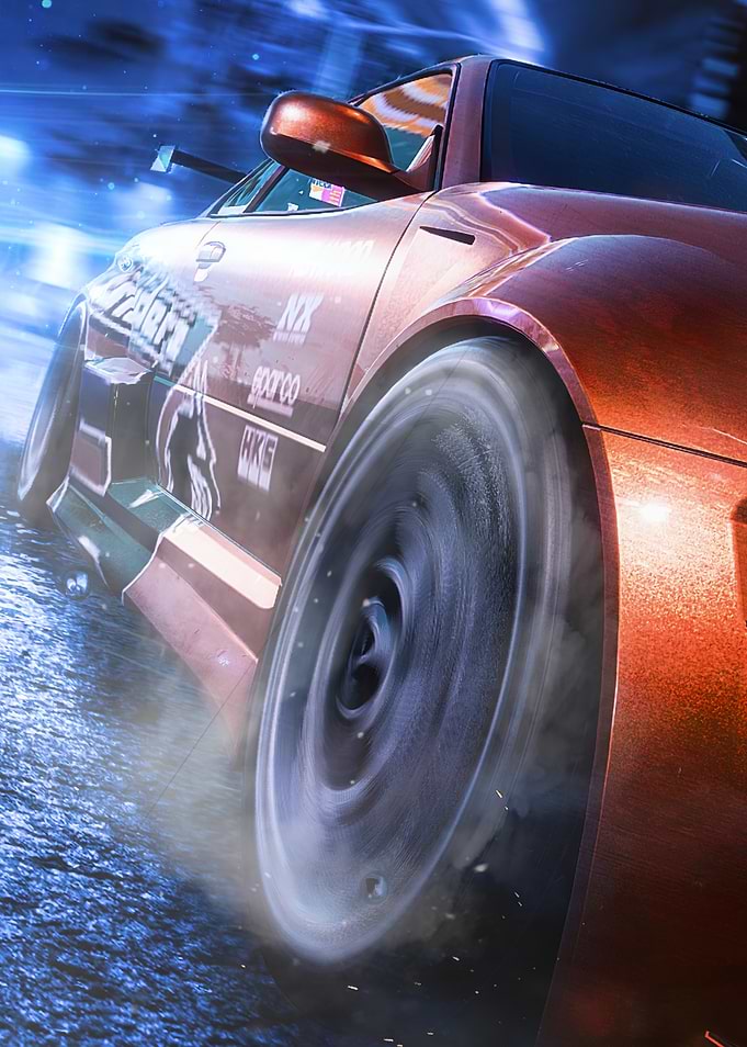 Racing Car in Motion Blur