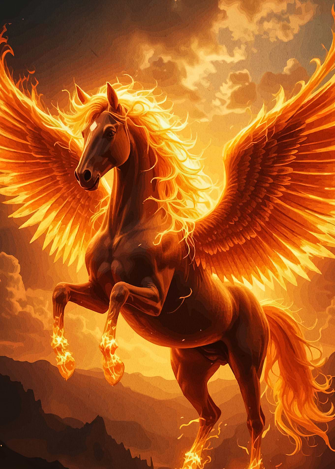 Fiery Pegasus Rising