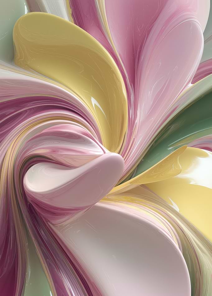 Abstract Swirl of Pastel Spring Colors