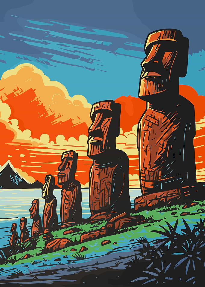 Moai Statues at Easter Island