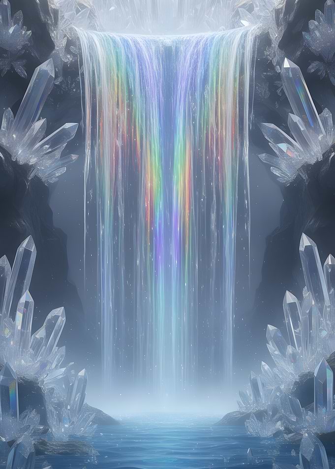 Rainbow Waterfall Crystal Cave