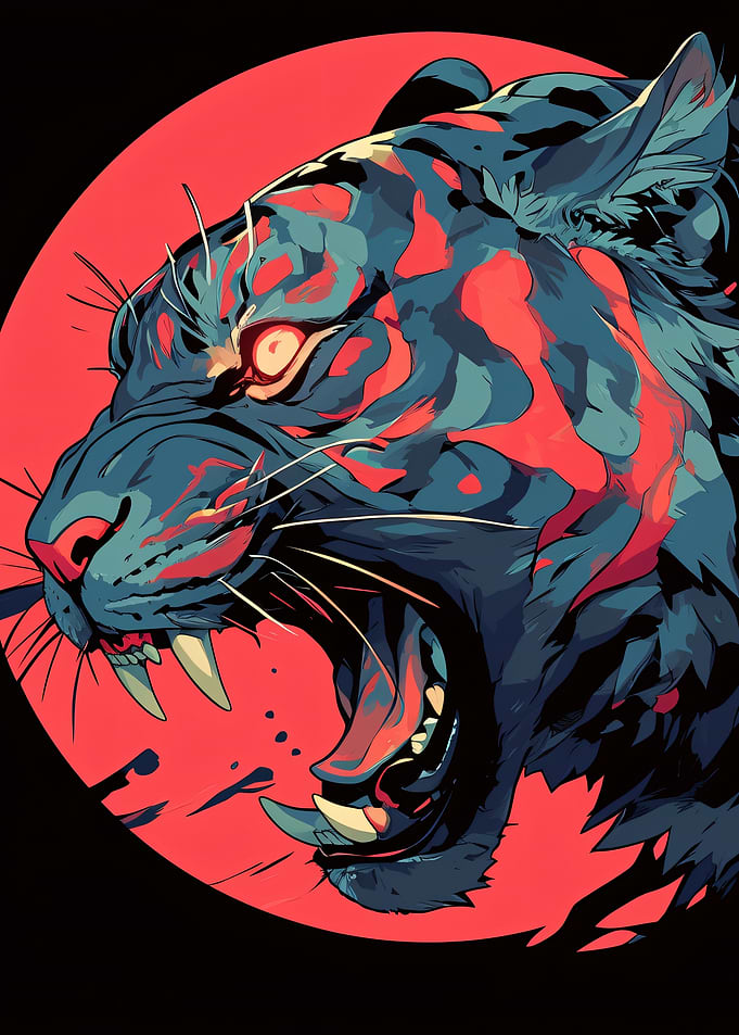 Roaring Panther Illustration