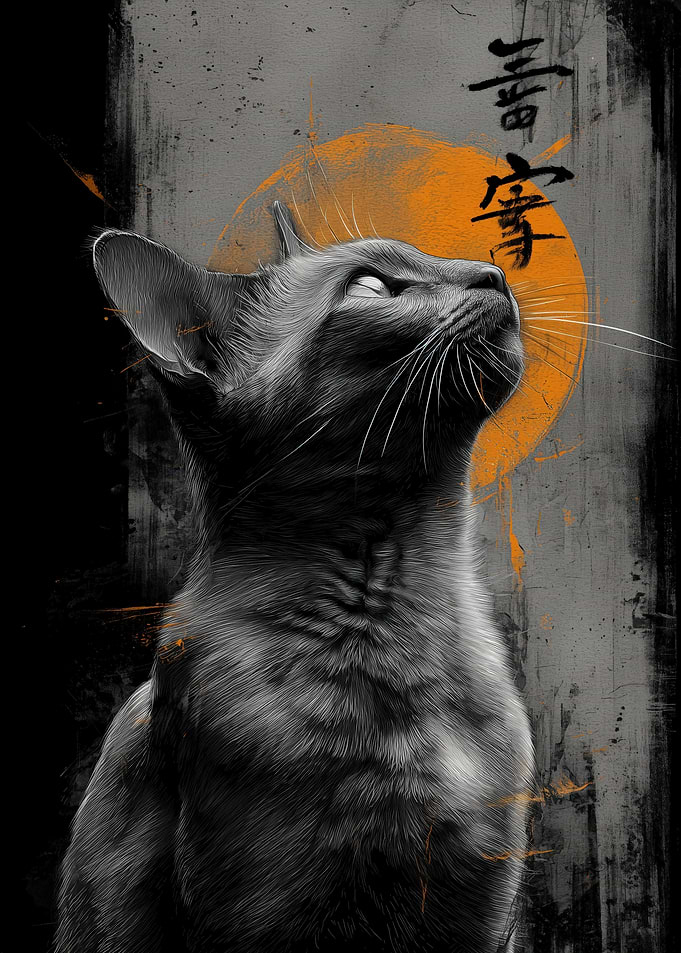 Ukiyo Minimalism Cat