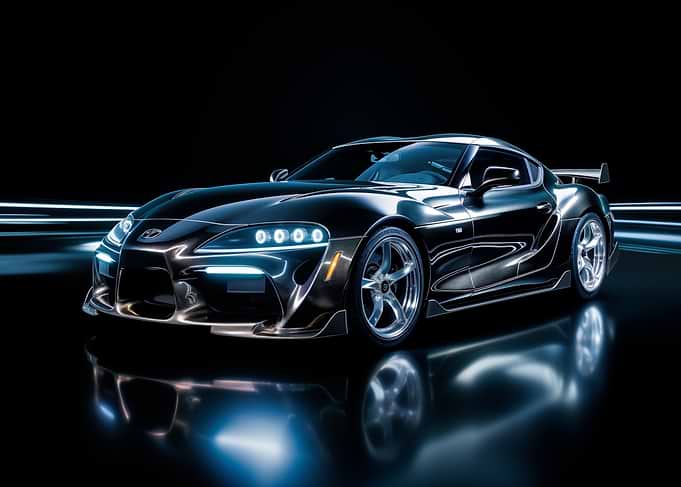 Sleek Black Sports Car