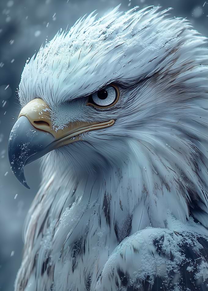 Majestic Bald Eagle Portrait in Winter