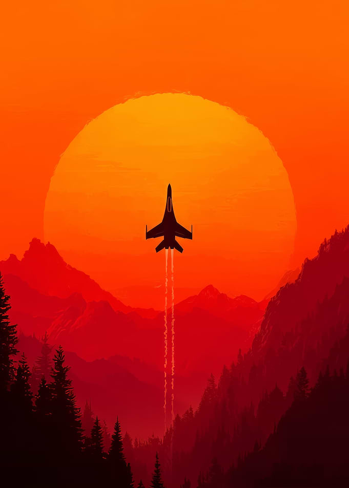 Jet Silhouette Sunset