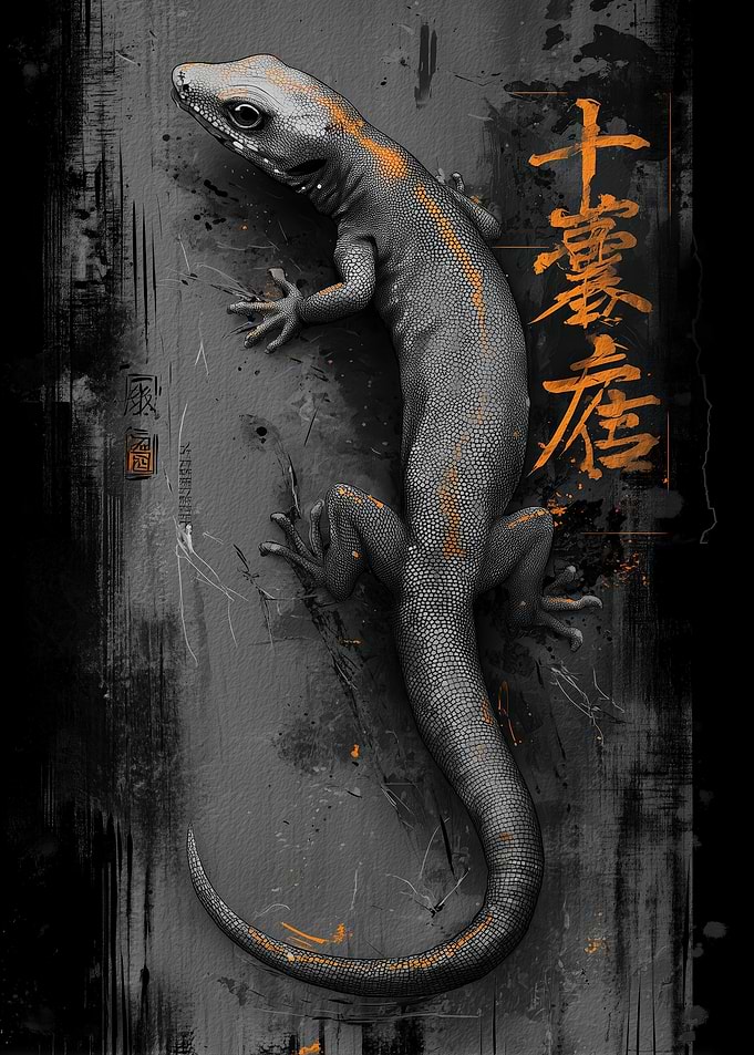 Ukiyo Minimalism Lizard
