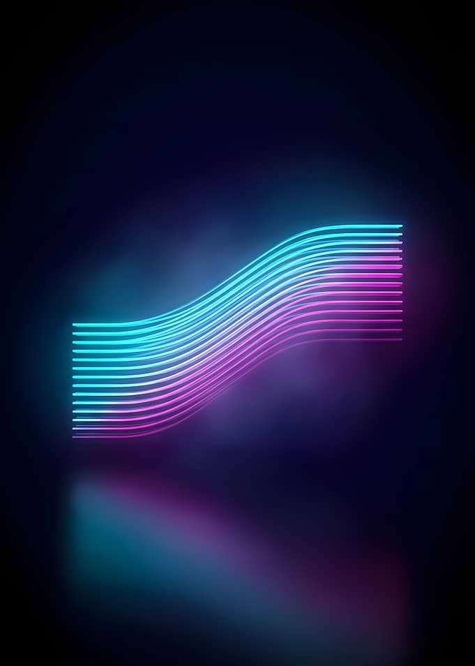 Abstract Neon Wave