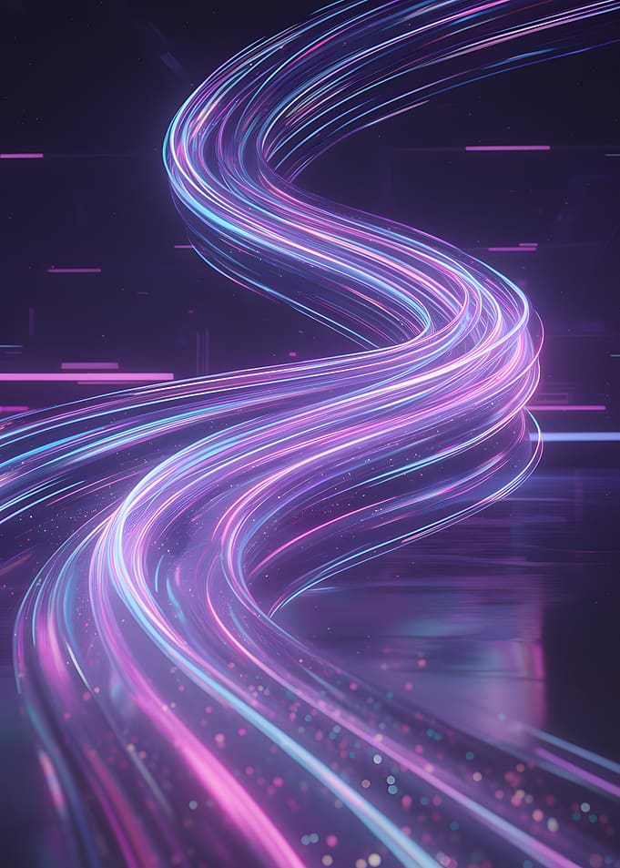 Abstract Neon Light Trails