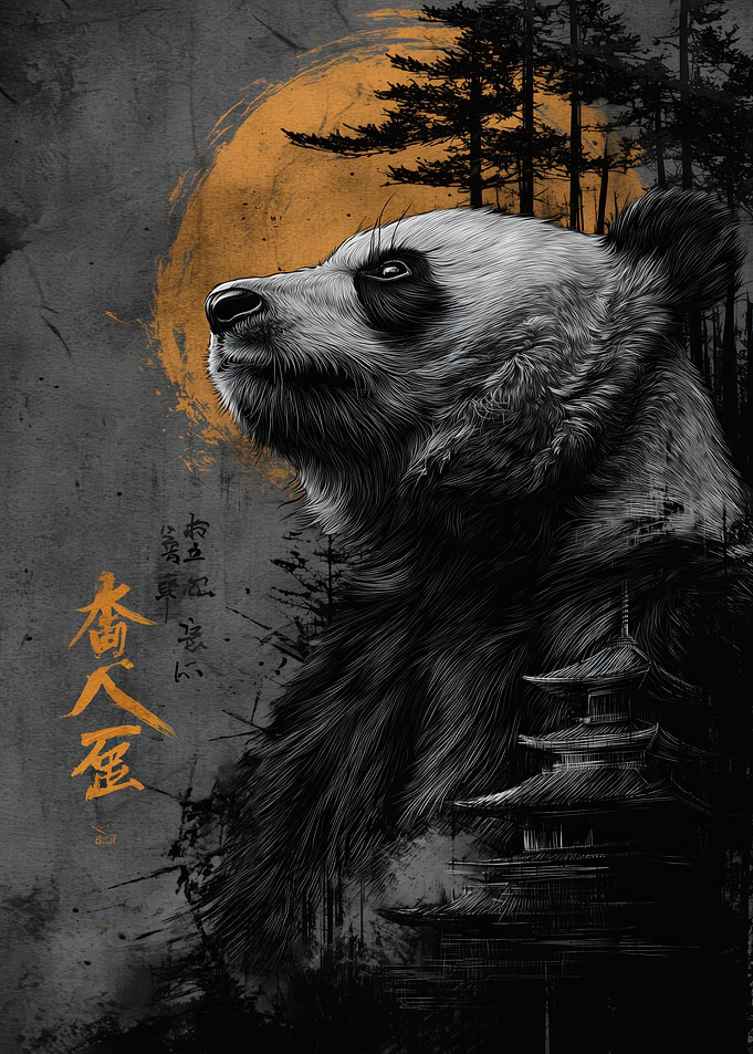 Ukiyo Minimalism Panda